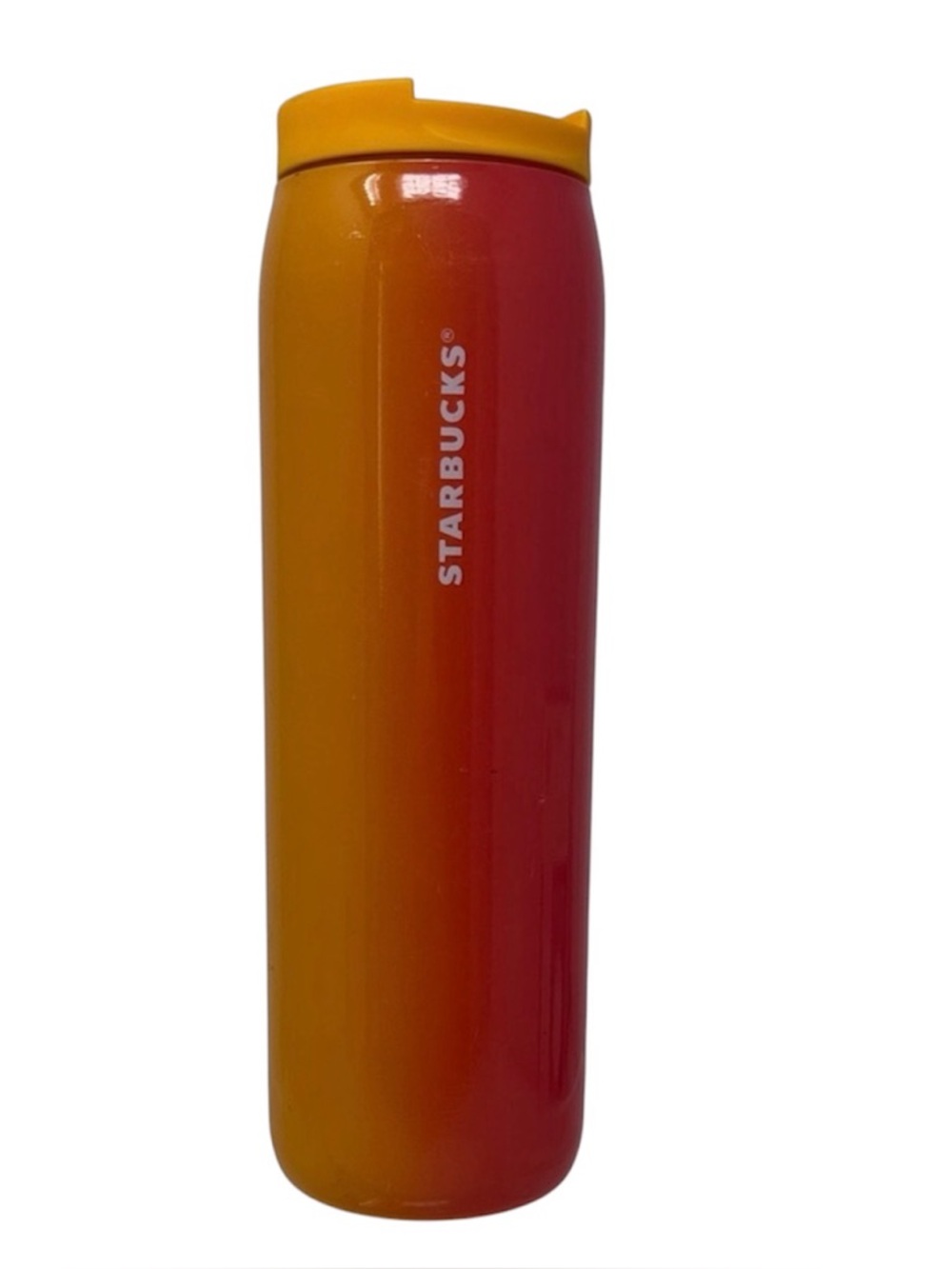 Starbucks Orange, Pink Ombre Stainless Vacuum Insulated Travel Tumbler 16 fl.oz.